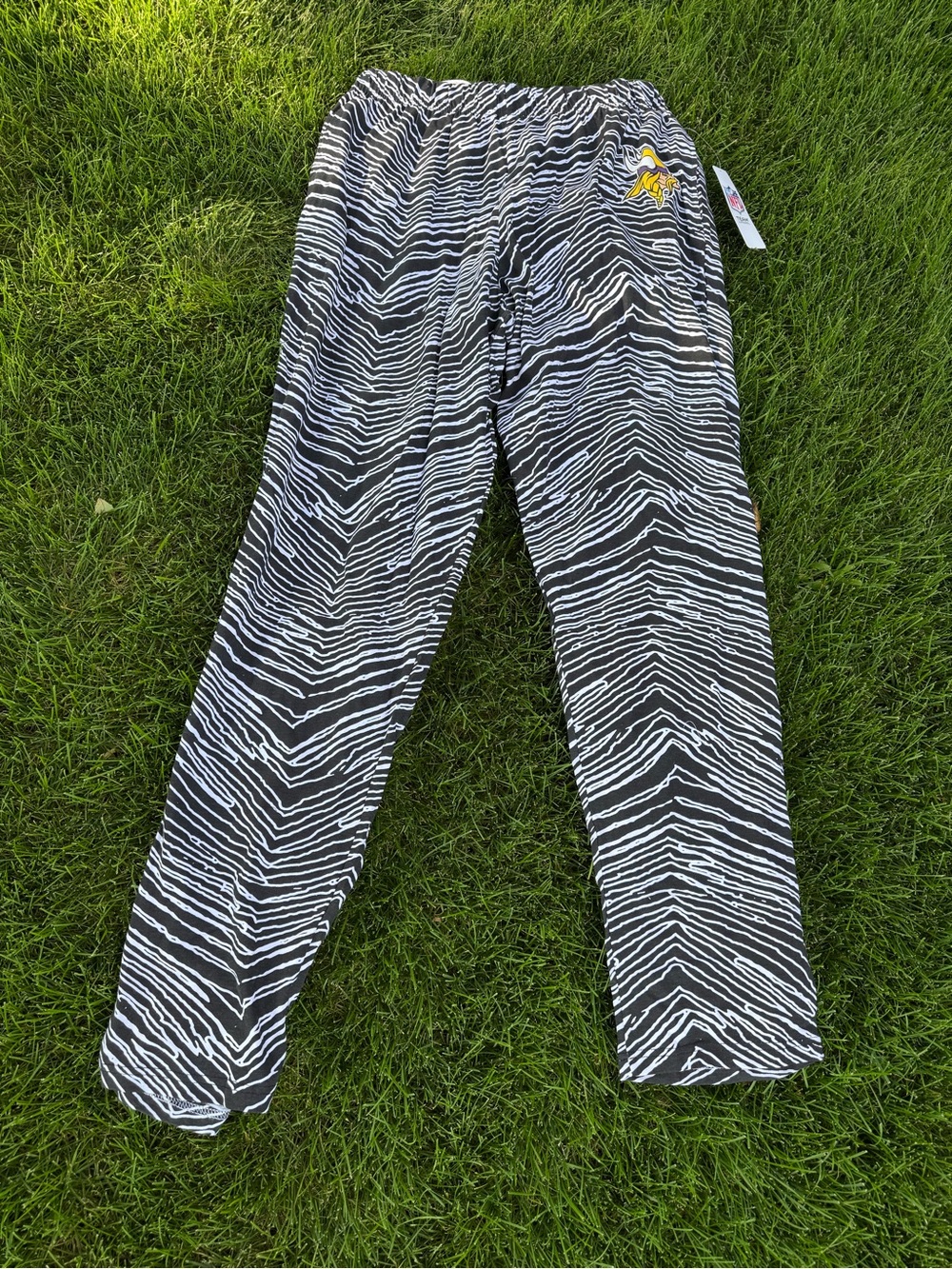 MN Vikings NFL Zebra Print Pants XXL